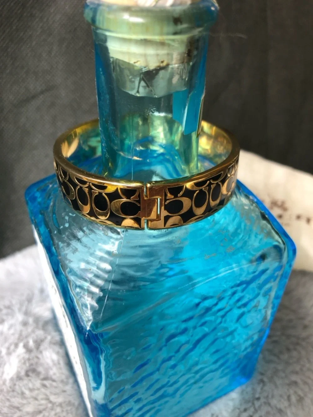 Coach C Signature Gold-Tone Enamel Bangle Pair in Black and Cream - Picture 7 of 12